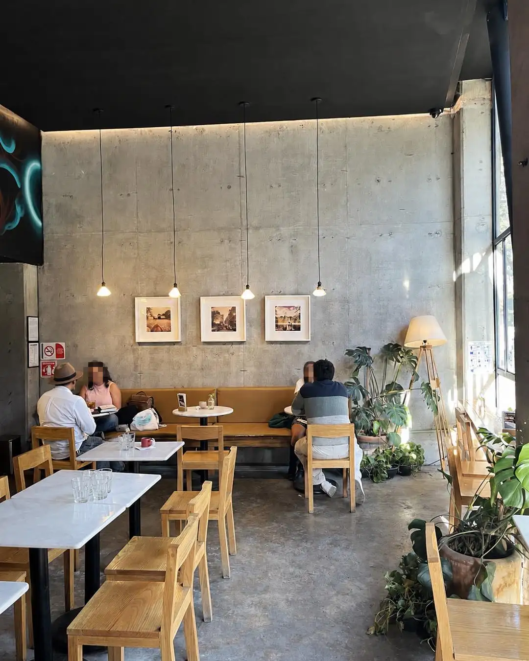 Interior de Camino a Comala Roma Sur, una cafetería de especialidad en Cuauhtémoc, CDMX.